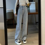 Spring And Summer New High Waisted Slim Jeans For Women Niche Casual Loose Thin Floor Pants Wide Leg Pants Trendy Pants