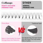 CoMango Wispy Pointy Base Premade Russian Volume Fans 3D 6D 10D 12D 14D 16D Lashes Extension 300 Fans False Mink Eyelashes