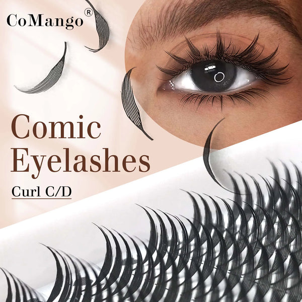 Manga Spire New Style Feather Shape Eyelashes Extensions Individual Volume C/D Curl Premade Fans False Lashes 8-15mm Makeup Tool