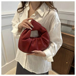 Casual PU Leather Shoulder Bags Large Capacity Solid Color Totes Lightweight Underarm Bags for Women Girls