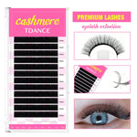 TDANCE Cashmere Lash Extensions Super Matte Black Classic Lash Extensions Individual Volume Lash for Professional Mink Lashes