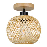Retro Led Bamboo Woven Ceiling Lamp Corridor Aisle Living Room Ceiling Light E27 Woven Lamps Decorative Fixtures