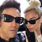 Classic Retro Square Sunglasses Women Luxury Brand Vintage Lens Big Gradient Rectangle Sun Glasses Female Popular White Eyewear