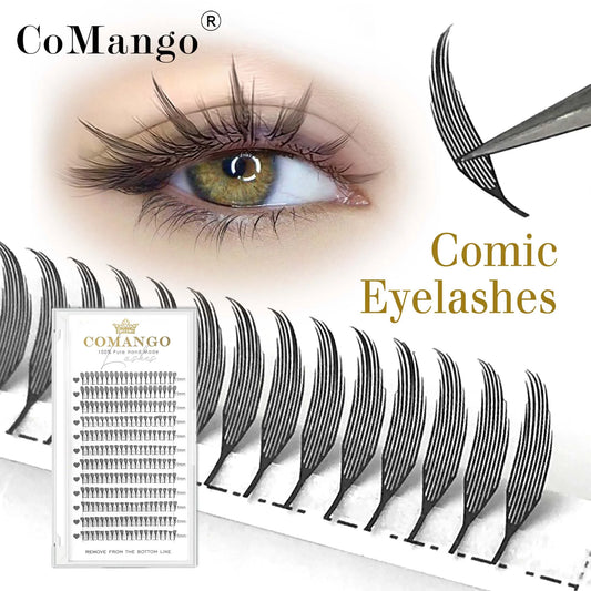 CoMango New Spire Lashes Tower Fans Premade Spikes Eyelash Extensions Single/Mix 8-15mm for Anime Eyelashes Makeup Free Shipping