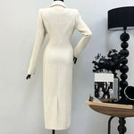 Autumn Winter Fashion High-Quality Women's Woolen Coat 2025 New Temperament Double Breasted Solid Color Women's Woolen Coat H322