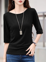 Women's solid color blouse