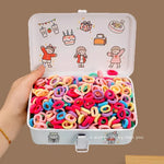 200/400pcs Cute Colorful Small Hair Bands For Little Girls Ponytail Holder Hair Tie Rubber Band Mini Hair Ring Hair Accessories