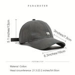 Stylish Bear Embroidered Baseball Cap Sun Protective Breathable Adjustable Ideal Casual Hat Men Women Unisex Baseball Cap