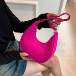 Solid Color Shoulder Bag Women Felt Shoulder Bag Stylish Women's Felt Shoulder Bags for Daily Outings Travel Retro for Work