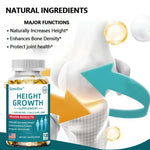 Natural Height Growth Calcium Vitamin D Supplement Vegetarian Capsules, Increase Bone Strength, Height Promoter Capsules Adults