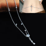 Fashion Waist Chains Rhinestone Dangling Belly Chain Body Piercing Jewelry Navel Piercing Belly Ring Chain Belly Ring with Chain