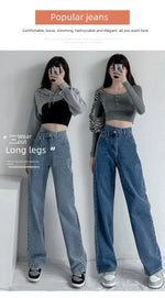 1970s Retro Crossbody High-waist Slimming Drag-on Straight-crotch Long Pants Women Summer Cotton Material