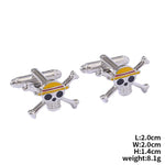 Personality Mens Skull Enamel Cufflinks Crossbones Wearing Hat Sleeve Button For Shirt Suit Tuxedo Blouse