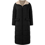 Fashion Casual Women's Winter Warm Coat Jacket Women's Fleece Jacket Wool Long Hooded Outerwear