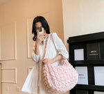 2025 Niche Design Pleated Cloud Bag For Women Large Capacity Shoulder Crossbody Bag Nylon Tote Bag Ladies Handbags