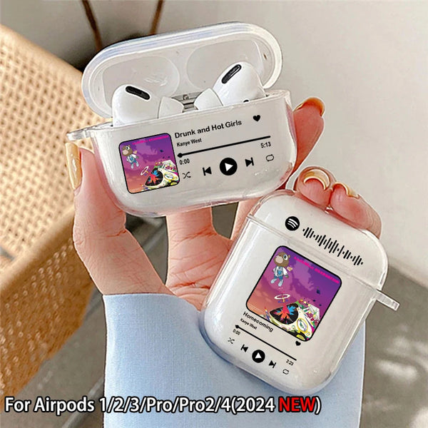 Creative Music Album Case for Airpod Pro2 1 2 3 4 Pro Rapper Kanye Wireless Headphone Cover for Air Pods 4rd Gen