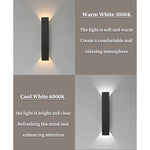 LED Black & White Wall Lamp Outdoor Waterproof Wall Lamps Strip Aluminum Wall Lights Bathroom Indoor & Outdoor Lighting Fixtures