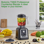 BioloMix Automatic Program Professional Kitchen Smoothie Blender BPA FREE 2L Low-profile Jar Food Mixer Juicer Ice Crusher