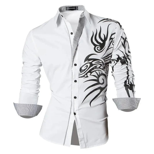 Men's long sleeved shirt, fashionable and luxurious casual shirt, high-quality and comfortable new men's top