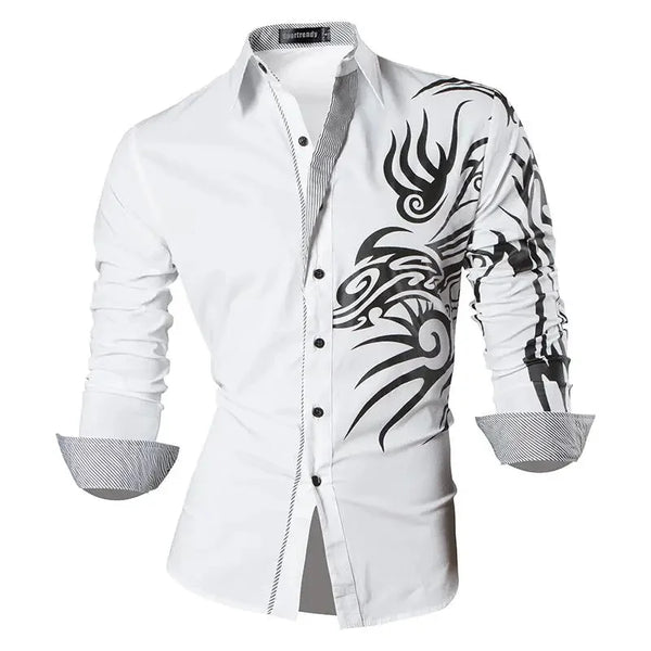 Men's long sleeved shirt, fashionable and luxurious casual shirt, high-quality and comfortable new men's top
