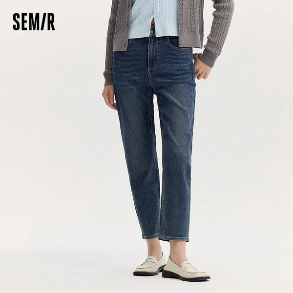 Semir Jeans Women Minimalist Pants Autumn 2025 New Versatile Tapered Trousers