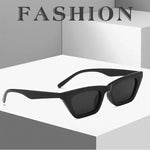 Vintage Cat Eye Sunglasses Woman Retro Shades Black Sun Glasses Female Fashion Small Frame Mirror Square Oculos De Sol