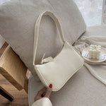 1Pc Retro Forearm Bag Women's Bow Handbag PU Leather Bag For Outdoor shopping