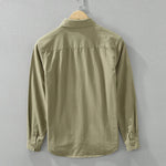 Simple Solid Shirt for Men Cotton Loose Soft Long Sleeve Shirts Classics All-match Men's Clothing