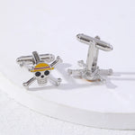 Personality Mens Skull Enamel Cufflinks Crossbones Wearing Hat Sleeve Button For Shirt Suit Tuxedo Blouse