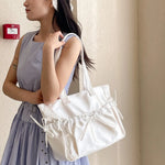 Trendy Bowknot Handbag Shoulder Bag Large Capacity Casual Tote Bag Underarm Bag Daily Commuting Bag Travel Beach Bag