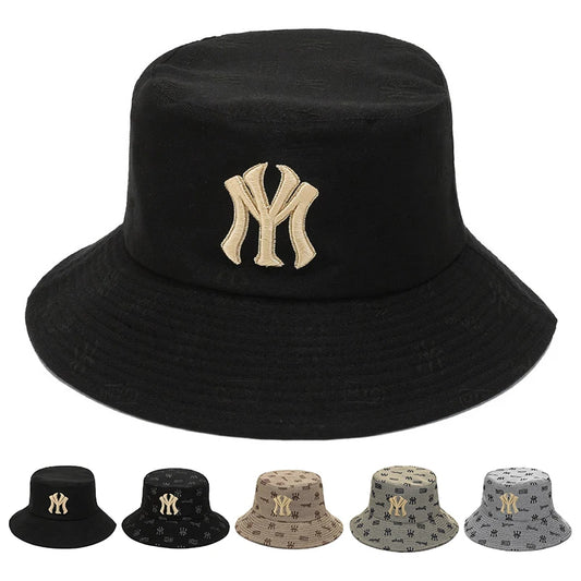 Unisex Letter Embroidery Fisherman Hat Women Summer Versatile Sunscreen Hats Sun Hat Men Trend Bucket Hats
