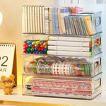 Acrylic Storage Box Desktop Cosmetics Transparent Plastic Box Dormitory Household Facial Mask Skin Box Refrigerator Storage Box