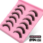 GROINNEYA Cat Eye Lashes Faux Mink Eyelashes  Fake Lashes Natural Look Wispy Winged End Eye Elongated Eyelashes