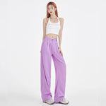 6 Colors Summer Soft Cosy Lyocell Fabric Woman Jeans Loose Wide Leg Straight High Waist Pants Fashion Student Casual Trousers