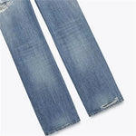 UNIZERA Women's Fashion Piercing Jeans Zipper Pocket Decoration Spring/Summer New Product Women's Clothing