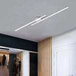 Long Aluminium LED Ceiling Light Modern Creative Design Ceiling Lamp Indoor Lighting Fixture Hallway Balcony Aisle Office Lustre