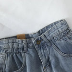 PTKPCC New Summer Korean Retro High-waist Loose  Jeans Shorts Women Versatile Edge Casual Hot Pants Women Clothing Jeans PTKPCC