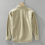 2024 Autumn New Solid color  shirt for Men Cotton Long Sleeve Japan Style Shirts Oversize  Clothing casual fashionable Red M-3XL