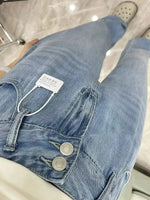 High-Waisted Slimming Draped Jeans Women's Autumn Thin Style Wide-Leg Double-Buttoning Ice Silk Dragged Leg Pants Plus Size