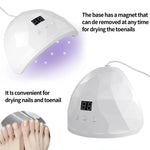 LULAA UV Nail Polish Lamp Gel Curing Polishing Lamp with Three Timing Modes & Automatic Sensing Mode Is Suitable for Home Salon
