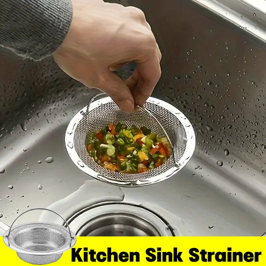 Stainless Steel Kitchen Sink Filter, Sink Garbage Food Residue/Hair Catcher, Sink Strainers for Kitchen Wide 4.5 Inch Diameter