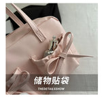 Cute Bow Tie Design Underarm Bags for Women 2025 Y2K Korean Fashion Handbags and Purses Pu Leather Shoulder Bag Designer Bag