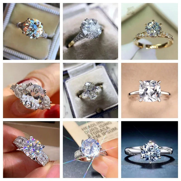 2025 New Simple and Classic Oval Cubic Zirconia Ring Women's Wedding Accessories Luxury Crystal  Eternal Love Jewelry