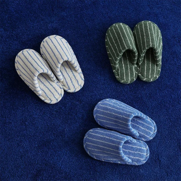 Pure Cotton Loop Home Anti Slip Simple Striped Slippers