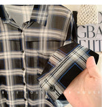 2024 New Red Black Checkered Long Sleeve Sunscreen Shirt for Women's Spring and Autumn, Loose and Lightweight Shirt Top Outer