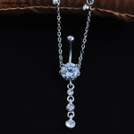 1PC  Fashion Surgical Steel Belly Button Waist Chain Navel Piercing Ring Body Jewelry