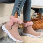 Winter Women Fur Warm Chelsea Snow Boots Casual Shoes New Short Plush Suede Ankle Boots Flats Gladiator Sport Ladies