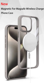 Luxury Magnetic Wireless Charge For Magsafe Case For iPhone 15 14 13 12 11 Pro XR XS Max Shockproof Soft Bumper Cover Clear Case