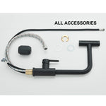 Black Kitchen Sink Faucet Pull Out 4 Modes Rotation Hot And Cold Water Mixer Tap Single Handle Deck Mounted Kitchen Crane