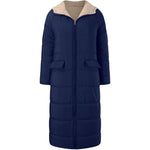 Fashion Casual Women's Winter Warm Coat Jacket Women's Fleece Jacket Wool Long Hooded Outerwear
